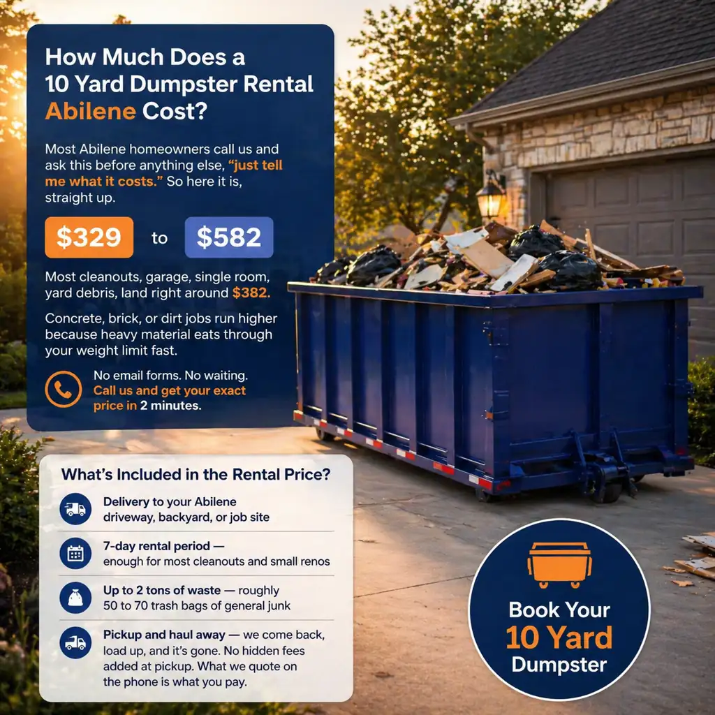 Abilene 10 yard dumpster rental 