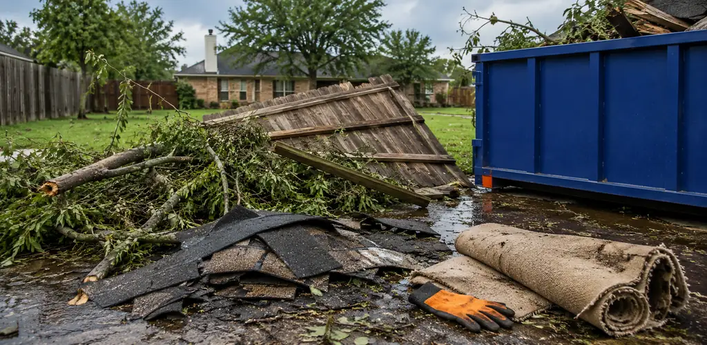 Storm Cleanup Dumpster Rental in Abilene 2 Storm Cleanup Debris Abilene